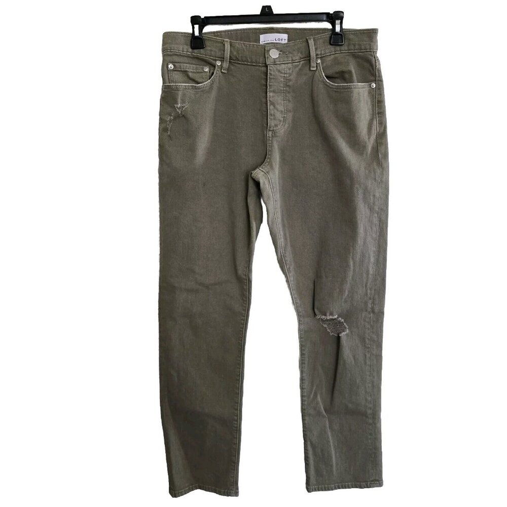 Ann Taylor Loft Women’s Green Boyfriend Stretchy Jeans